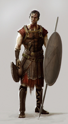 Spartan concept art from God of War: Ascension by Anthony Jones