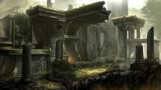 Bog concept art from God of War: Ascension by Josh Kao