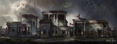 Environment Concept art from God of War: Ascension by Cliff Childs