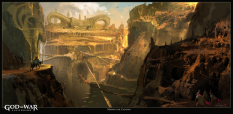 Minotaur Canyon concept art from God of War: Ascension