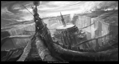 Sundial concept art from God of War: Ascension by Cecil Kim