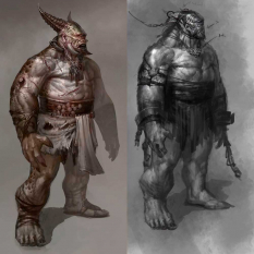 Polyphemus concept art from God of War: Ascension