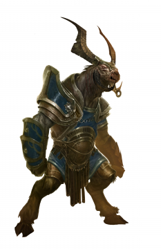 Satyr Captain concept art from God of War: Ascension