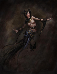 Siren concept art from God of War: Ascension by Eric Ryan