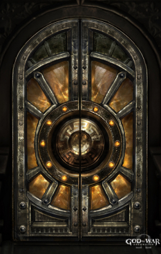 Door concept art from God of War: Ascension by Cliff Childs