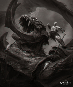 Taming the Beast concept art from God of War: Ascension by Cliff Childs