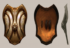 Shield concept art from God of War: Ascension by Anthony Jones