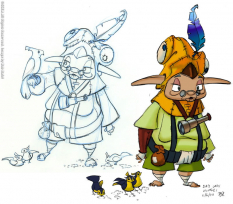 Bird Lady Color concept art from Jak and Daxter: The Precursor Legacy by Bob Rafei