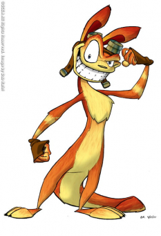 Daxter concept art from Jak and Daxter: The Precursor Legacy by Bob Rafei