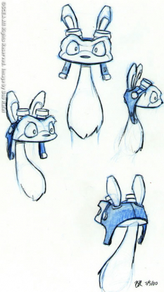 Daxter Expression concept art from Jak and Daxter: The Precursor Legacy by Bob Rafei