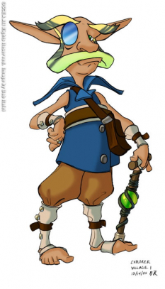 Explorer concept art from Jak and Daxter: The Precursor Legacy by Bob Rafei