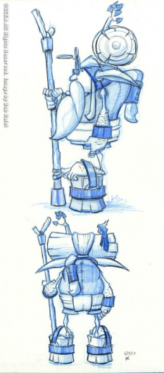 Samos concept art from Jak and Daxter: The Precursor Legacy by Bob Rafei