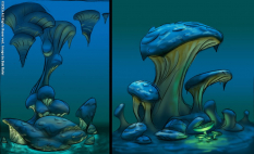 Cavern Studies concept art from Jak and Daxter: The Precursor Legacy by Bob Rafei