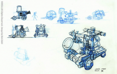 Lurker Cannon concept art from Jak and Daxter: The Precursor Legacy by Bob Rafei