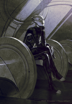 Liara T'Soni concept art from Mass Effect