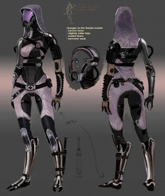Tali'Zorah nar Rayya concept art from Mass Effect