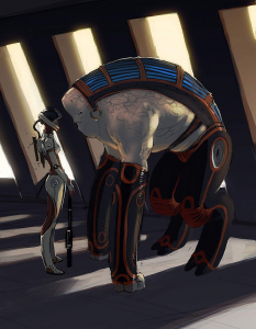 Elcor concept art from Mass Effect