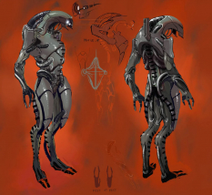 Geth Trooper concept art from Mass Effect