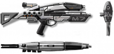 Assault Rifle concept art from Mass Effect