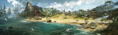 Beach concept art from Assassin's Creed IV: Black Flag by Maxime Desmettre