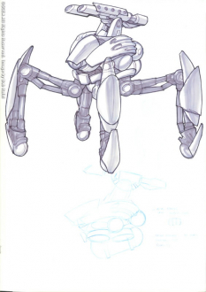 Bombbot concept art from Jak II by Bob Rafei