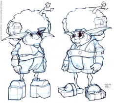 Young Samos Concept art from Jak II by Bob Rafei