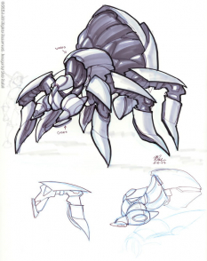 Flying Spider concept art from Jak II by Bob Rafei