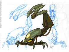 Scorpian concept art from Jak II by Bob Rafei