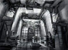 Angel's Chamber - Environment Scenery VOG Chamber concept art from Borderlands 2 by Kevin Duc