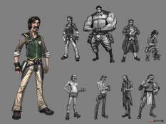 Mick Zaford concept art from Borderlands 2 by Matias Tapia