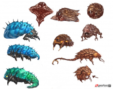 Small Creatures (Early Pre Production) concept art from Borderlands 2 by Matias Tapia
