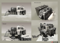 Lynchwood Set concept art from Borderlands 2 by Matias Tapia