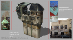 Sanctuary Buildings concept art from Borderlands 2 by Lorin Wood