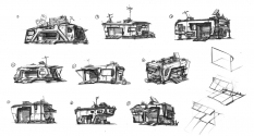 Trailer Style Exploration concept art from Borderlands 2 by Kevin Duc