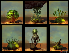 Necrophage concept art from Borderlands 2 by Matias Tapia
