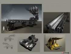 Mining Equipment concept art from Borderlands 2 by Matias Tapia