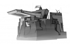 Jack's Fortress - House Studies concept art from Borderlands 2 by Kevin Duc