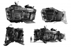 Hyperion Module Layout concept art from Borderlands 2 by Kevin Duc