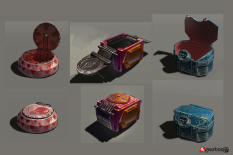 Taggart's Mother's Day Box concept art from Borderlands 2 by Matias Tapia