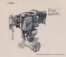 Loader Final Rear concept art from Borderlands 2 by Lorin Wood