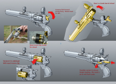 Jakobs Pistol Animations concept art from Borderlands 2 by Kevin Duc