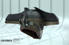 Kelic Helmet Back concept art from Star Wars 1313 by Gustavo Mendonca