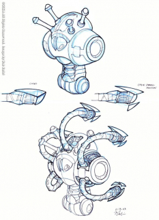 Robo Back concept art from Jak 3 by Bob Rafei
