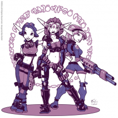 The Girls concept art from Jak 3 by Bob Rafei
