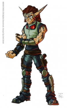 Torn concept art from Jak X: Combat Racing by Bob Rafei