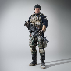 Sergeant Clayton Pac Pakowski concept art from Battlefield 4