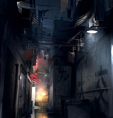 Alley concept art from Battlefield 4