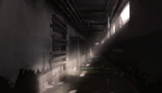 Empty Hallway concept art from Battlefield 4