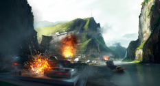 Harbor Attack concept art from Battlefield 4
