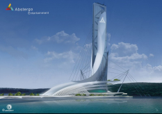 Abstergo Building concept art from Assassin's Creed IV: Black Flag by Martin Deschambault